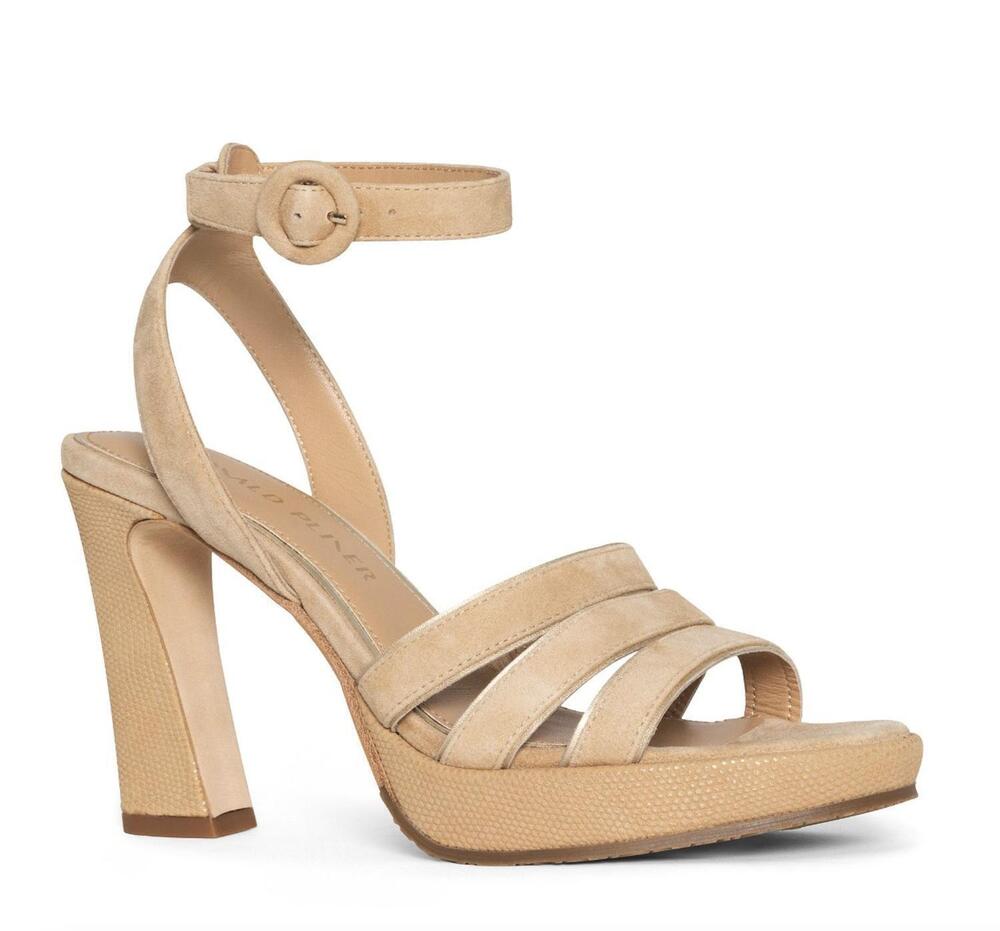 NEW DONALD PLINER women's baybi heels in camel
